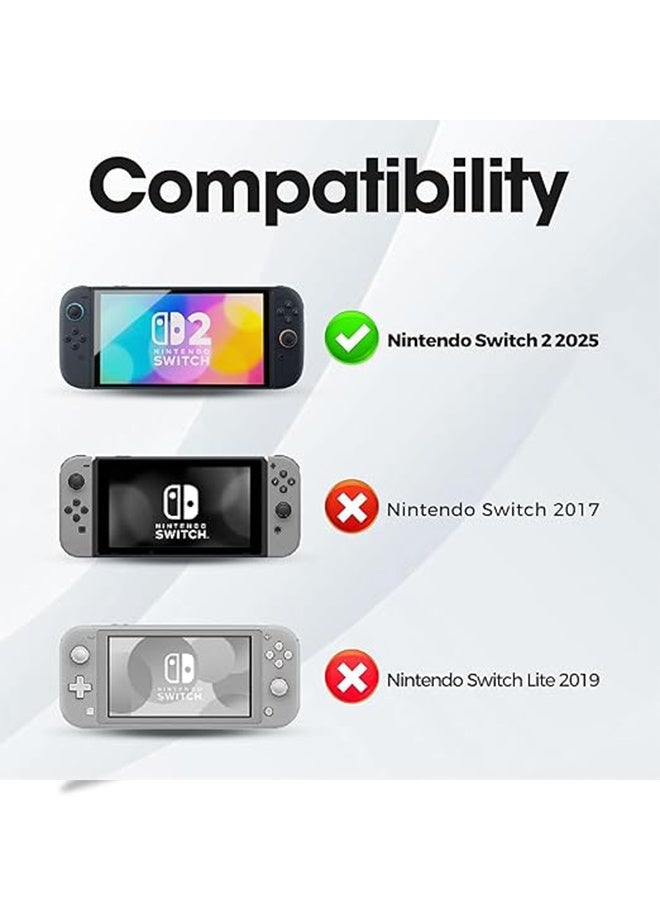 Protective Case for Nintendo Switch 2, Clear Cover Protector Switch 2 Accessories, Anti-Scratch, Shock-Absorption, Ergonomic Grip Design, Easy to Install -Clear - Image 2